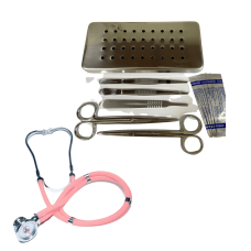 Kit Para Sutura Simples Aço Inoxidável Para Estudante + Fio - Portal do  Médico